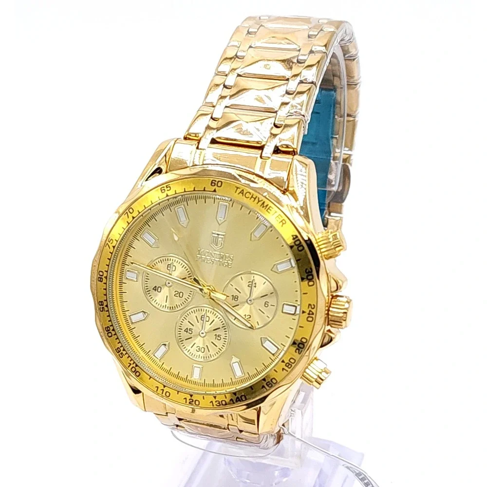 Invicta Montres Prestige MPW-0322 Men's Gold Sunburst Dial 45mm Watch New